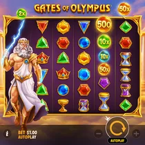 SlotsPalace - Gates of Olympus Machine à sous - Fonctionnalités multiplicateurs
